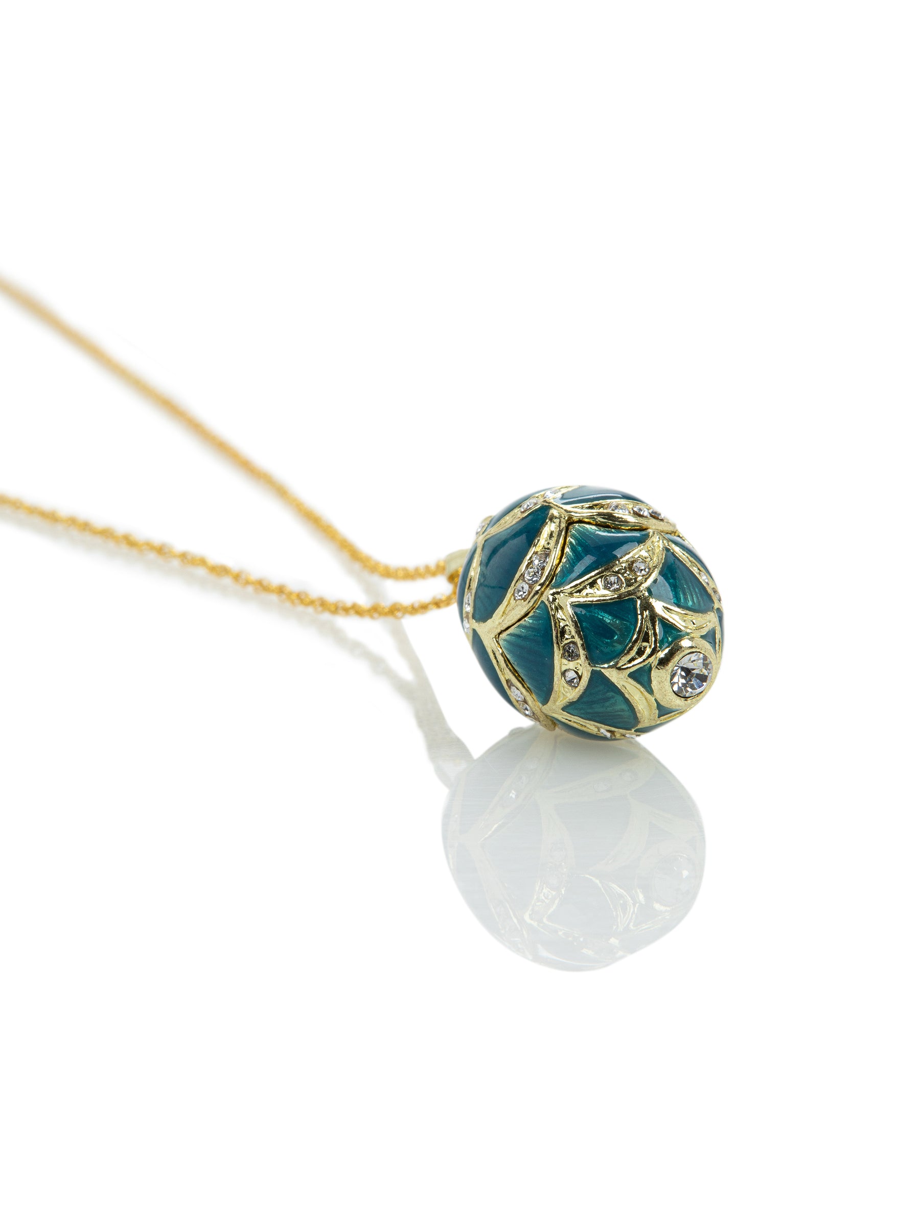 Keren Kopal Gold & Light Blue Egg Pendant Necklace