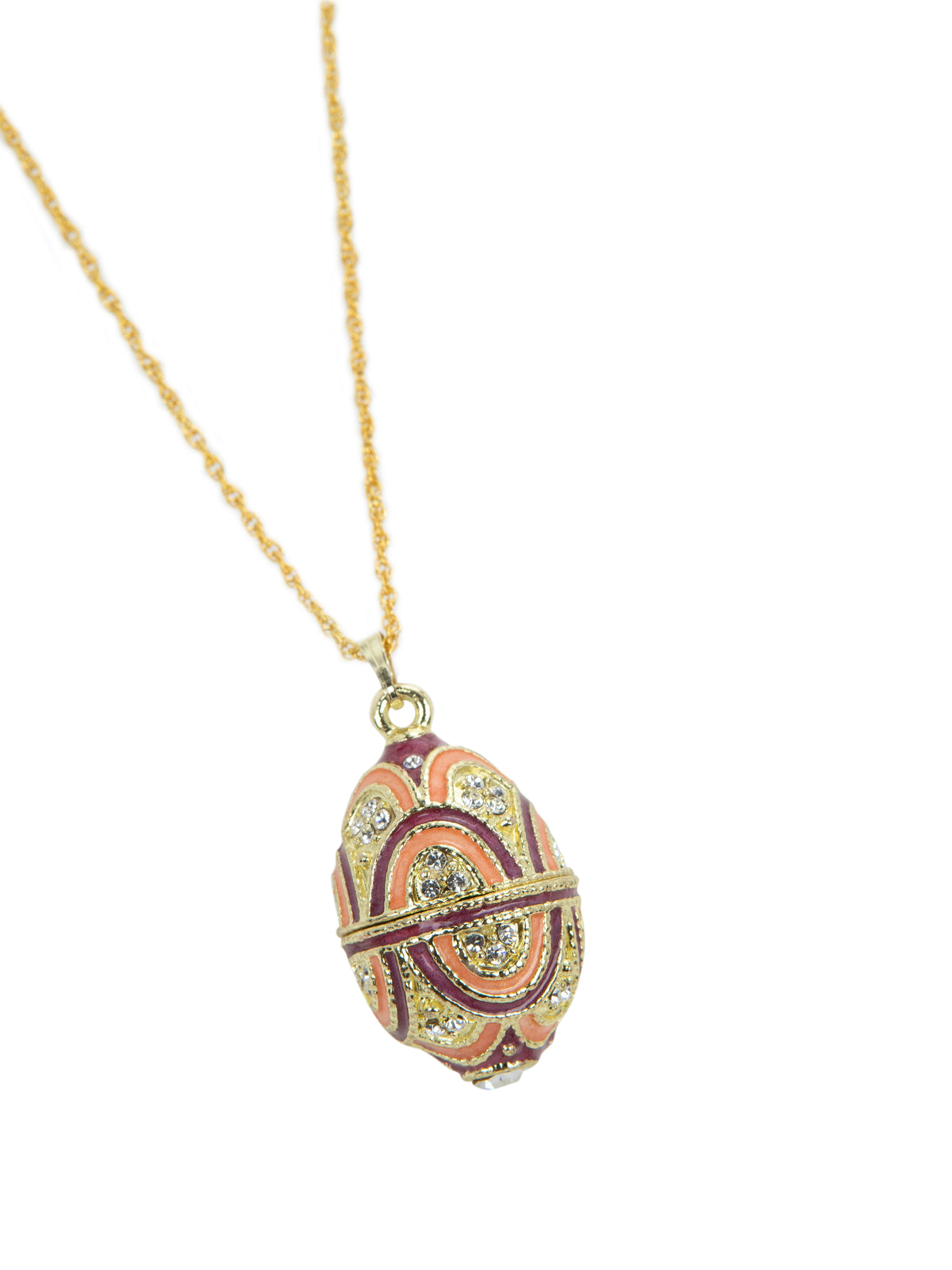 Keren Kopal Purple & Peach Egg Pendant Necklace