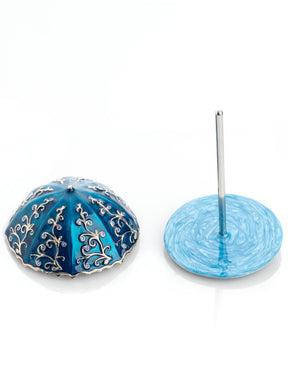 Keren Kopal Blue Umbrella Trinket Box Handmade with Swarovski Crystals