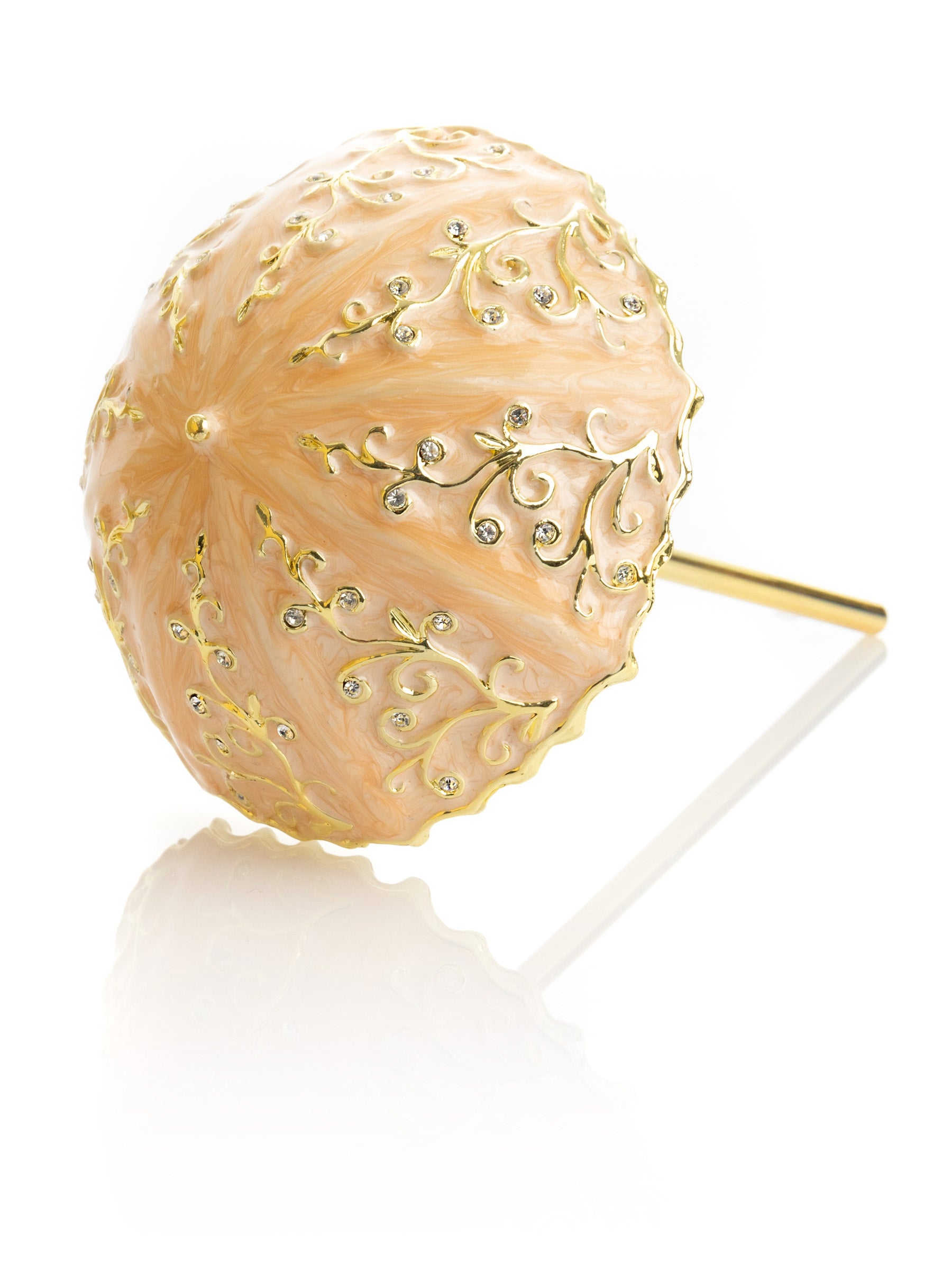 Keren Kopal Pink Umbrella Trinket Box Handmade with Swarovski Crystals