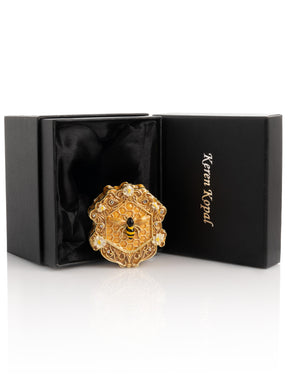 Keren Kopal Trinket Box Honeycomb with a Bee Queen on top
