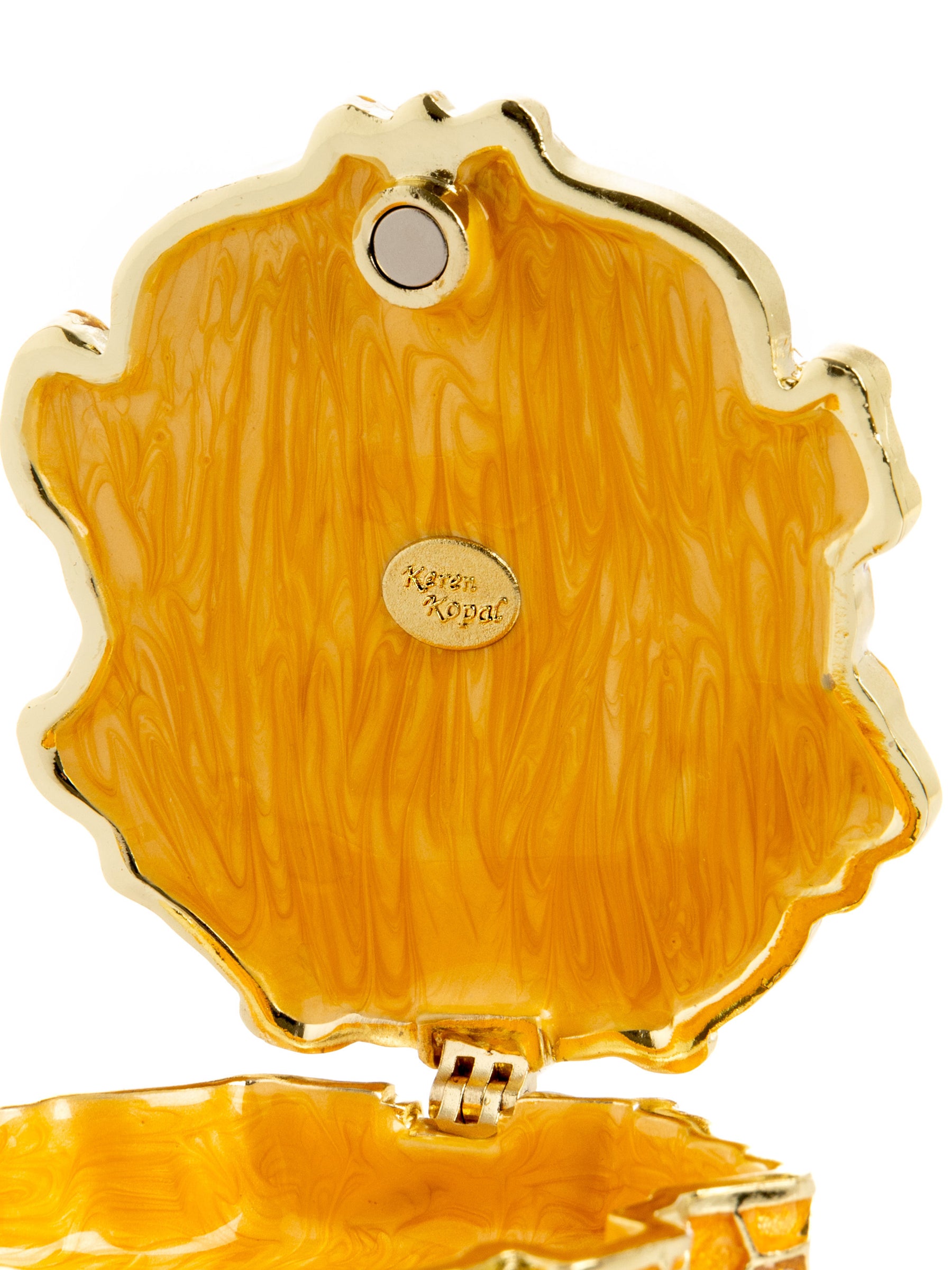 Keren Kopal Trinket Box Honeycomb with a Bee Queen on top