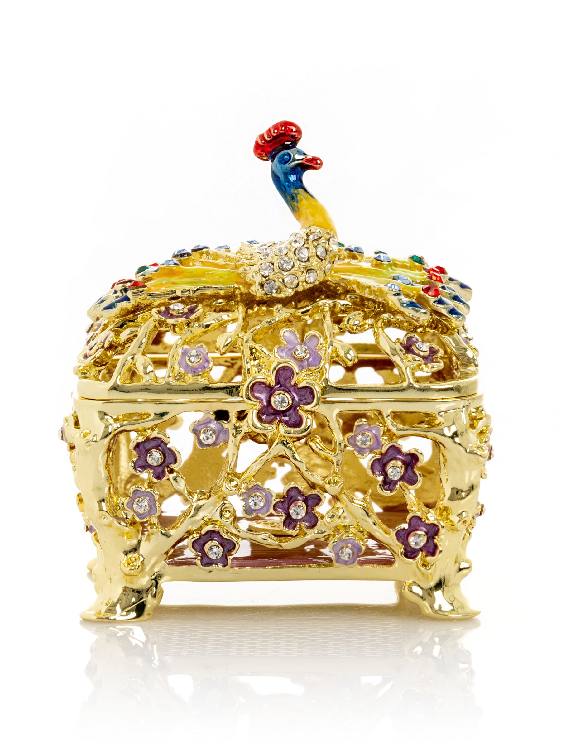 Keren Kopal Peacock Trinket Box