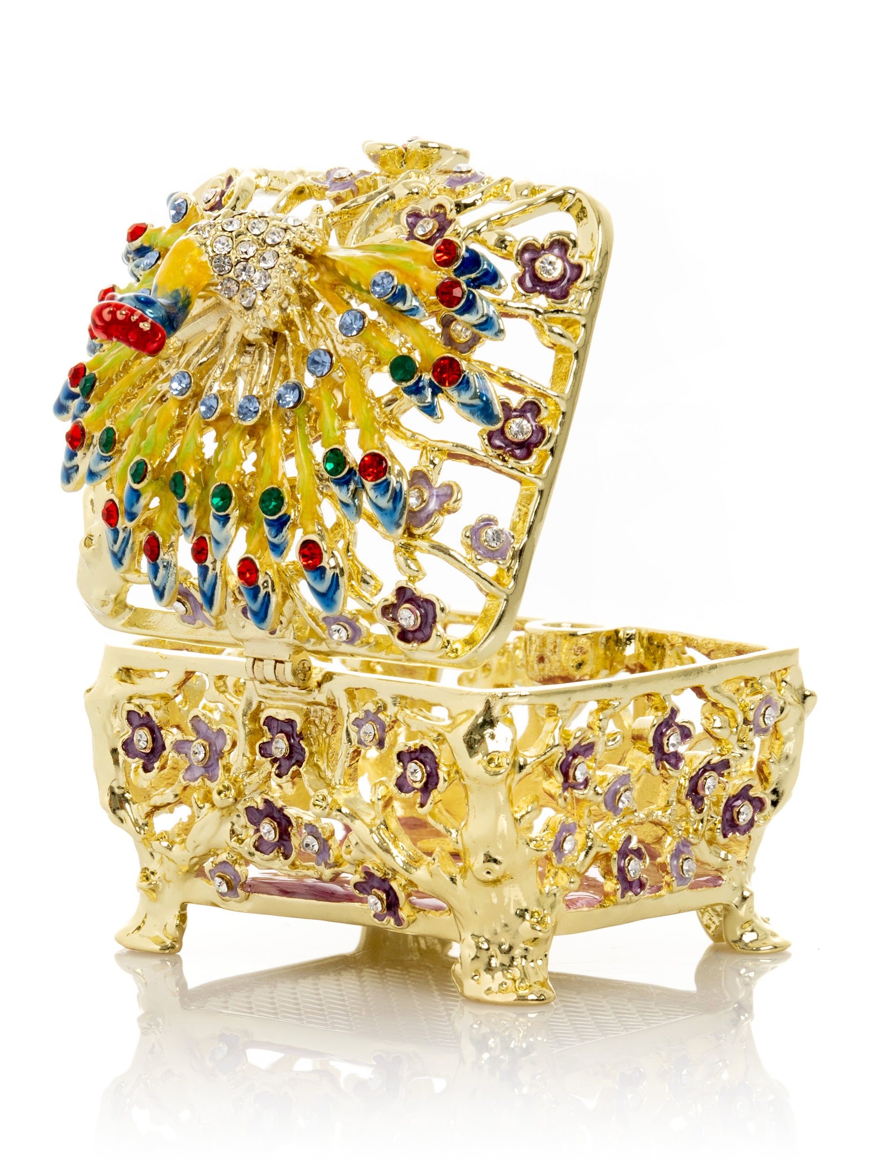 Keren Kopal Peacock Trinket Box