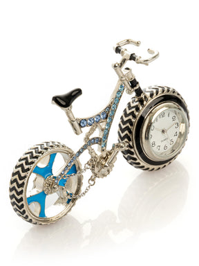 Bicycle clock with Blue crystals