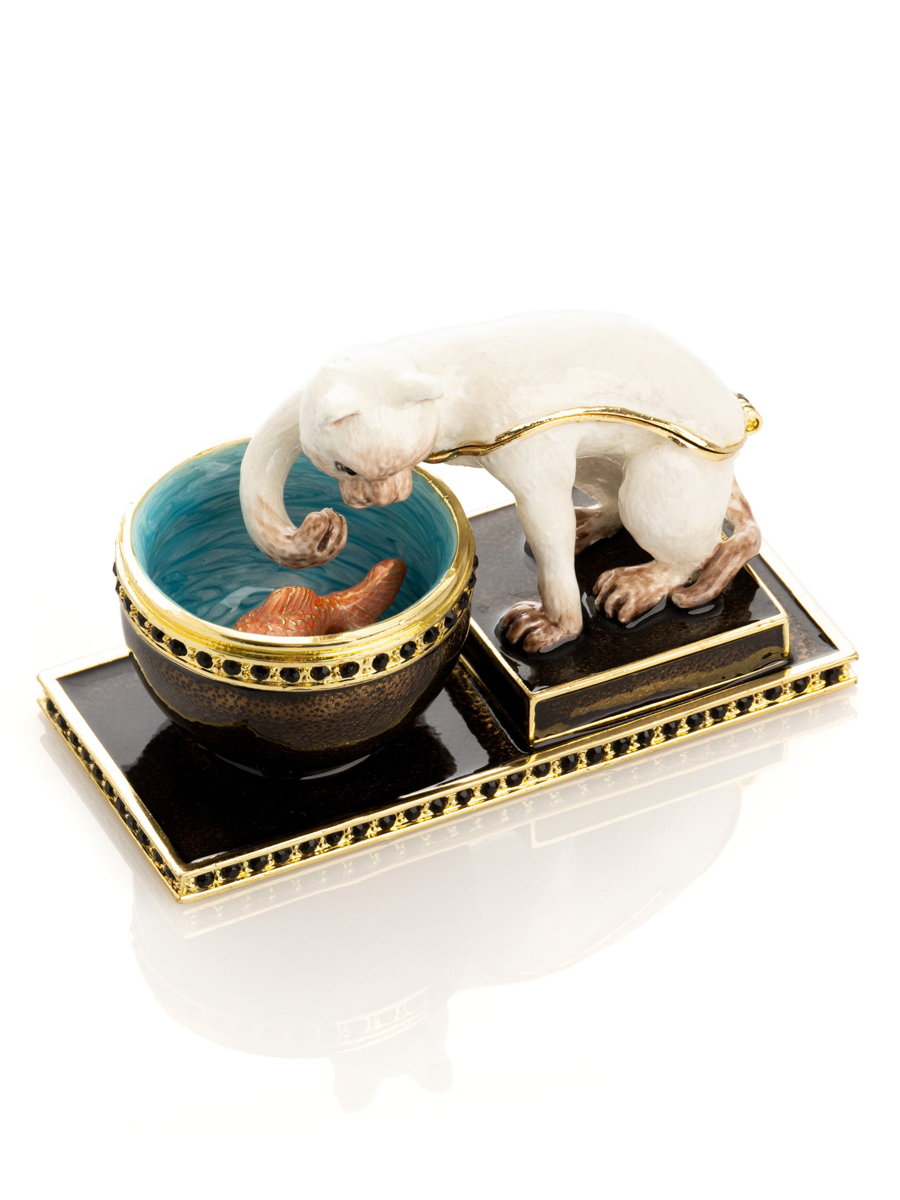 Keren Kopal Curious Cat & Fish Limited edition of 250 Trinket Box
