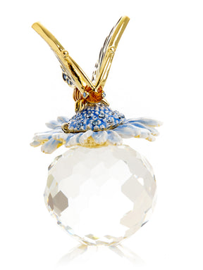 Keren Kopal Butterfly sitting on Flower and Crystal