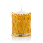 Yellow Decorated Candle Holder