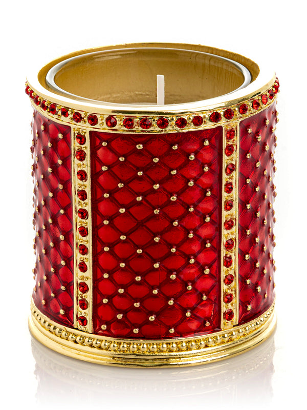 Red Decorated Candle Holder