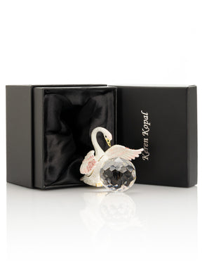 Keren Kopal White Swan Holding Crystal