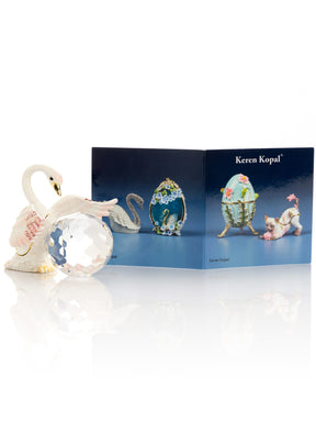 Keren Kopal White Swan Holding Crystal