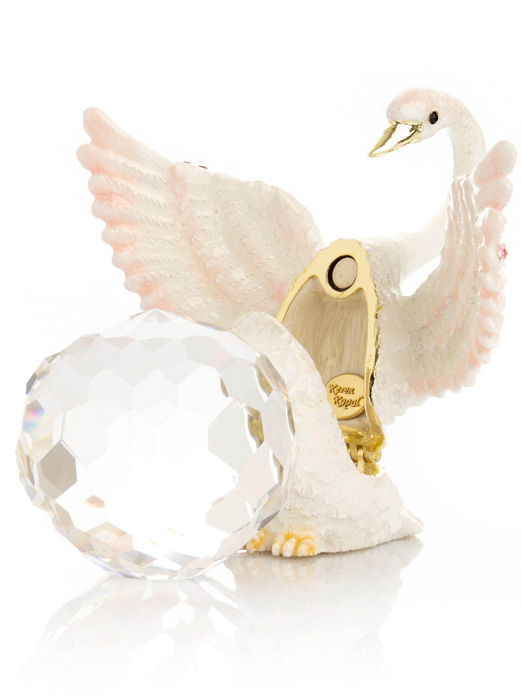 Keren Kopal White Swan Holding Crystal