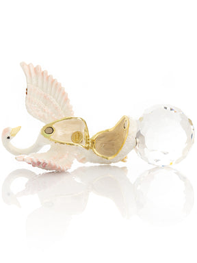 Keren Kopal White Swan Holding Crystal