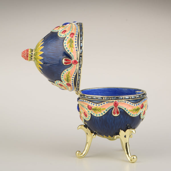Blue Colorful Russian Egg