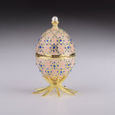Keren Kopal Pink Faberge Egg with Clock Inside