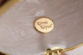 Keren Kopal Pink Faberge Egg with Clock Inside