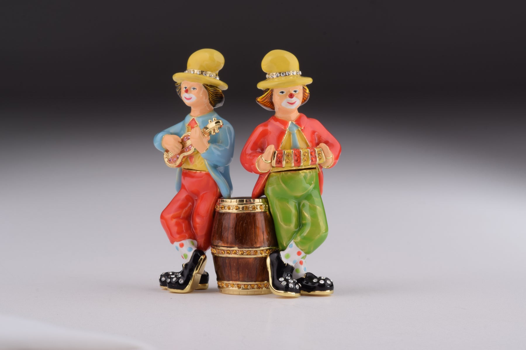 Keren Kopal Two Circus Clowns Playing Music