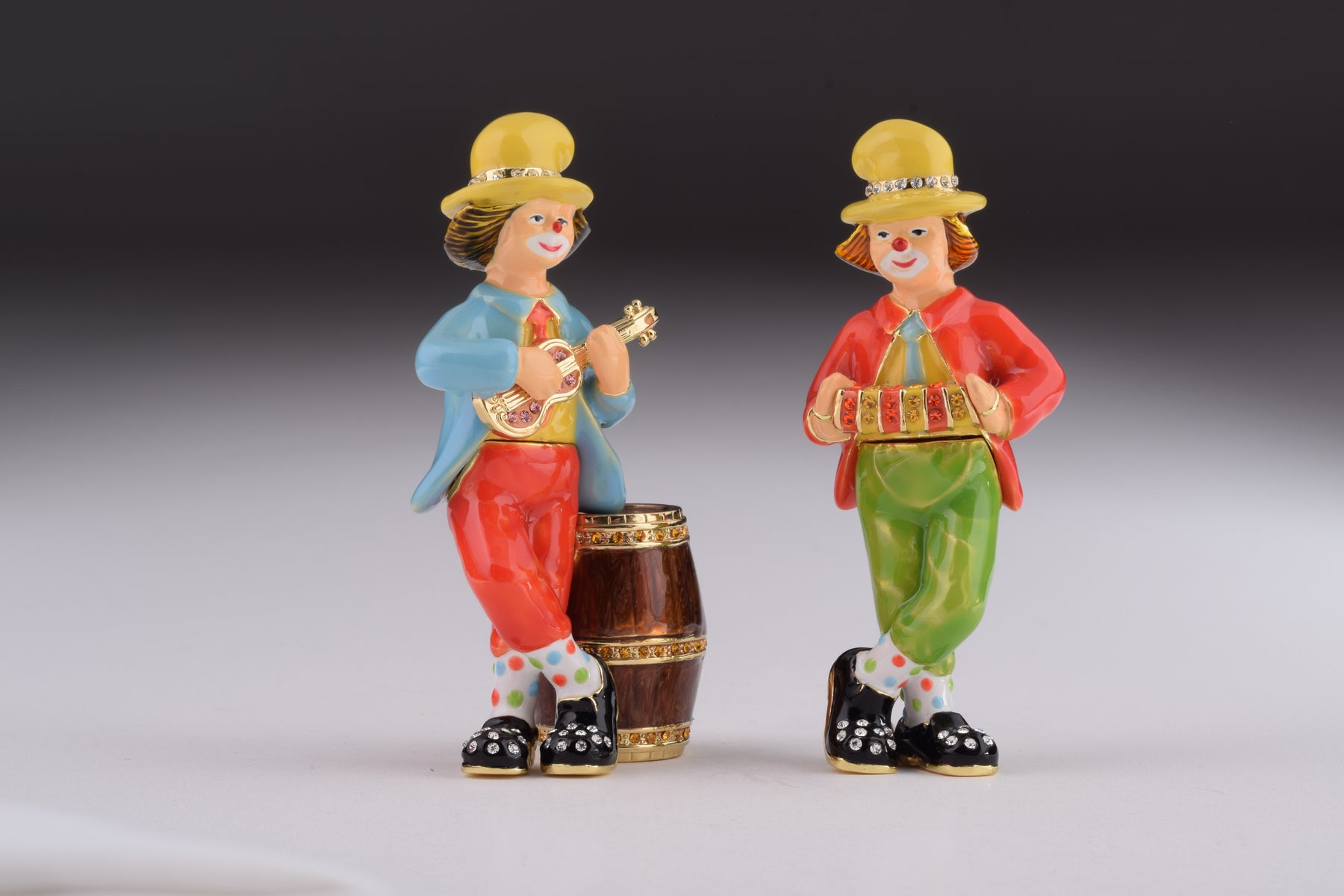 Keren Kopal Two Circus Clowns Playing Music