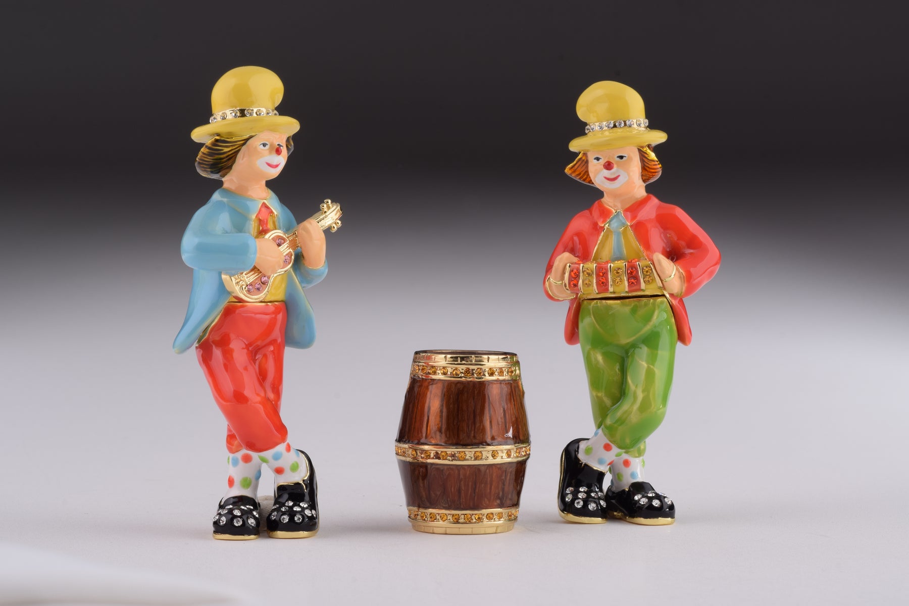 Keren Kopal Two Circus Clowns Playing Music