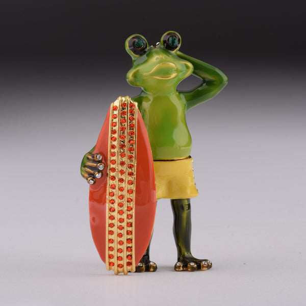 Frog Holding a Surfboard