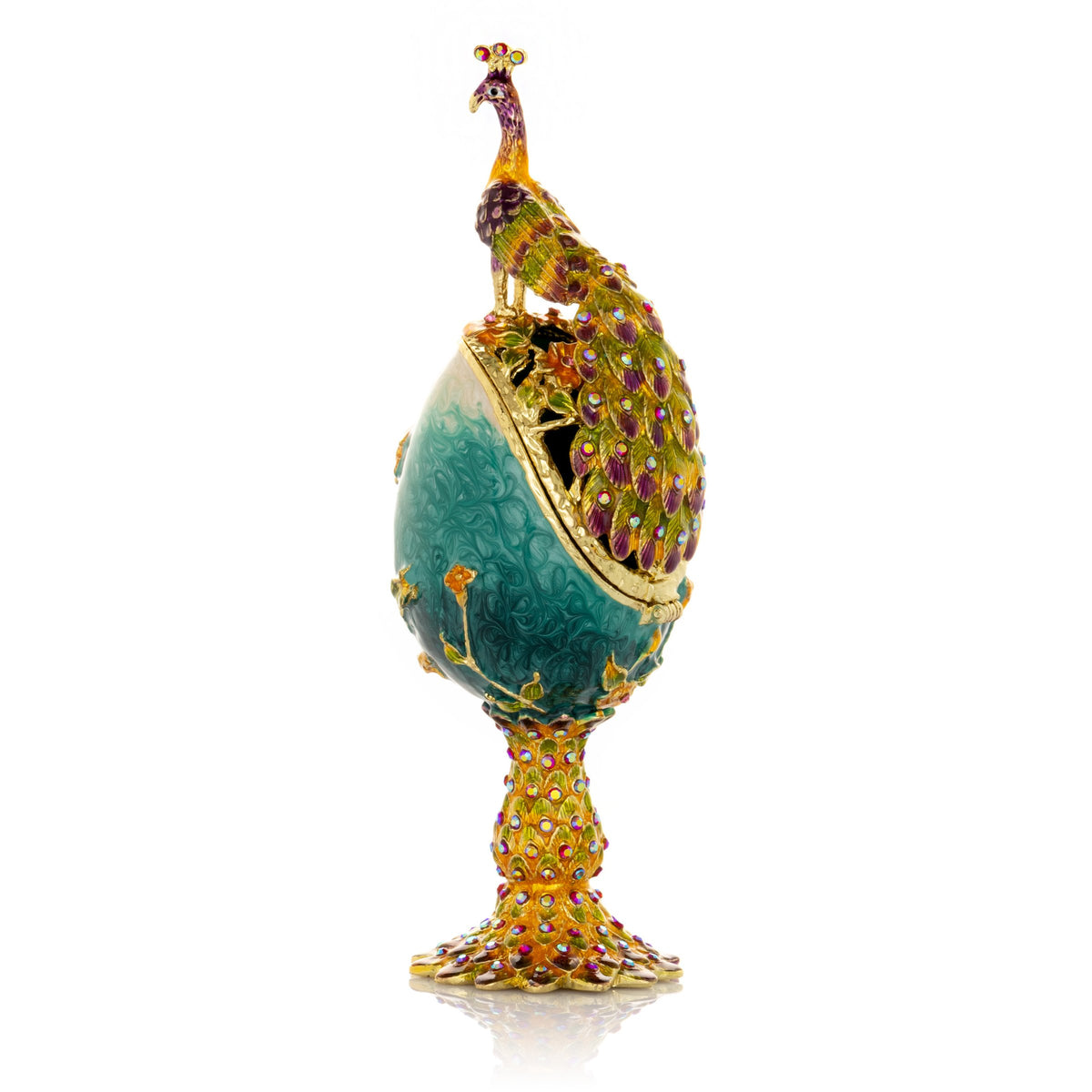 Peacock on a Faberge Egg