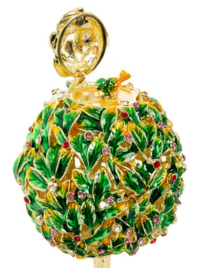 Keren Kopal Bay Tree Faberge Egg with Colorful Crystals
