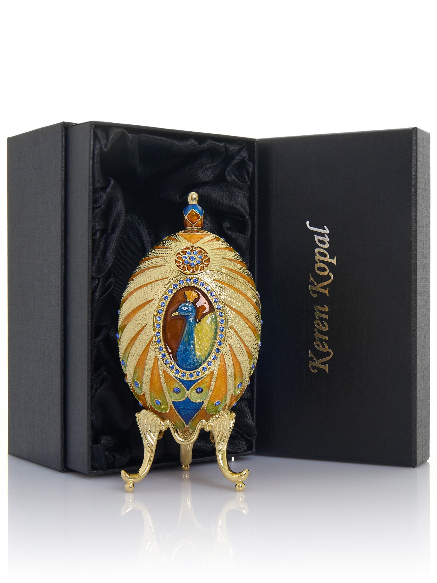 Colorful Peacock Faberge Egg
