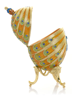 Keren Kopal Colorful Peacock Faberge Egg