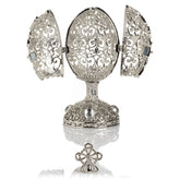 Keren Kopal Silver Easter Egg with Ferris Wheel Surprise Inside