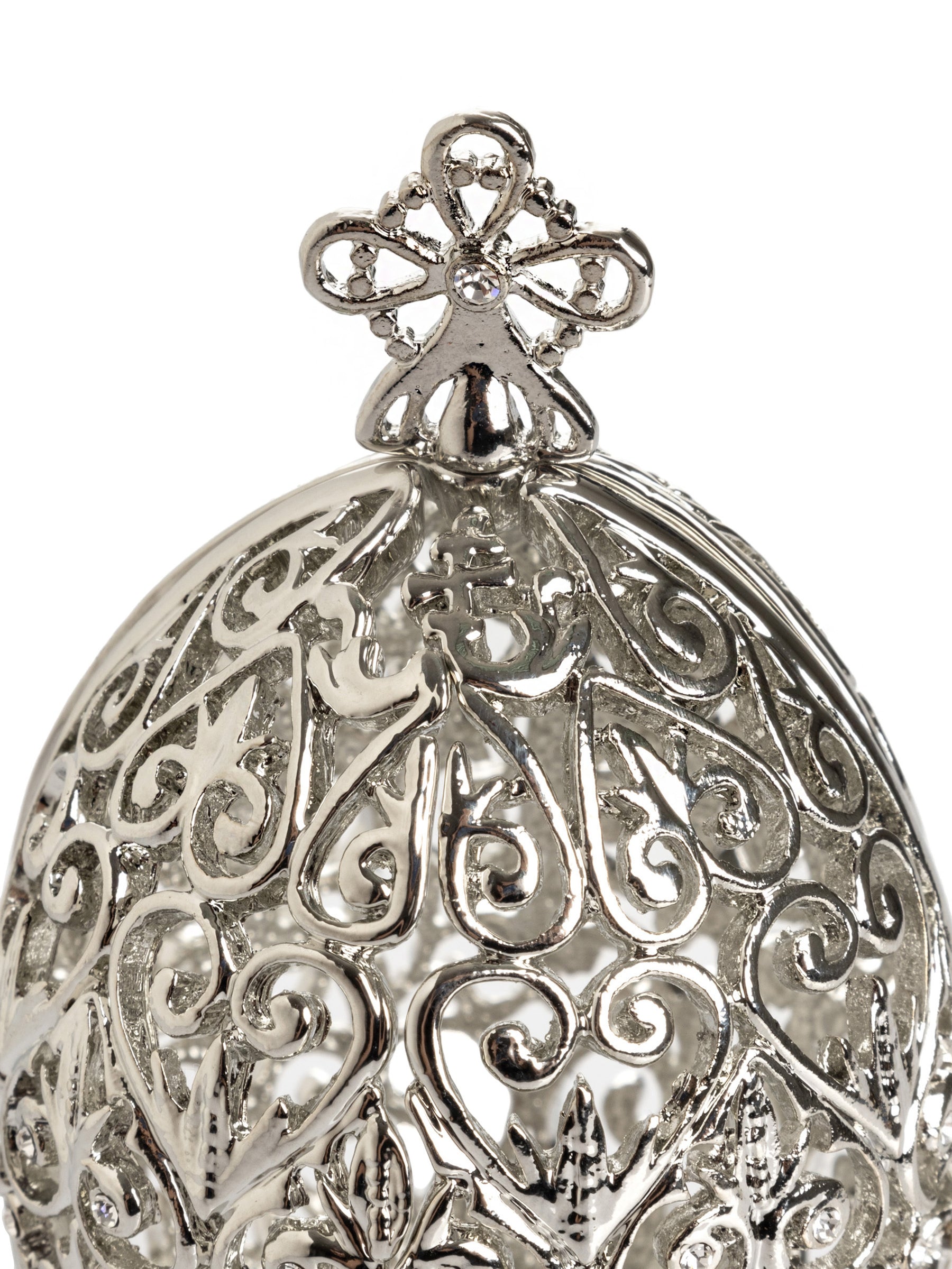 Keren Kopal Silver Easter Egg with Ferris Wheel Surprise Inside