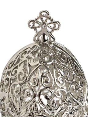 Keren Kopal Silver Easter Egg with Ferris Wheel Surprise Inside