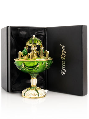 Keren Kopal Garden Pavilion Design Cupola Fountain Green Egg Limited Edition of 250 Trinket Box