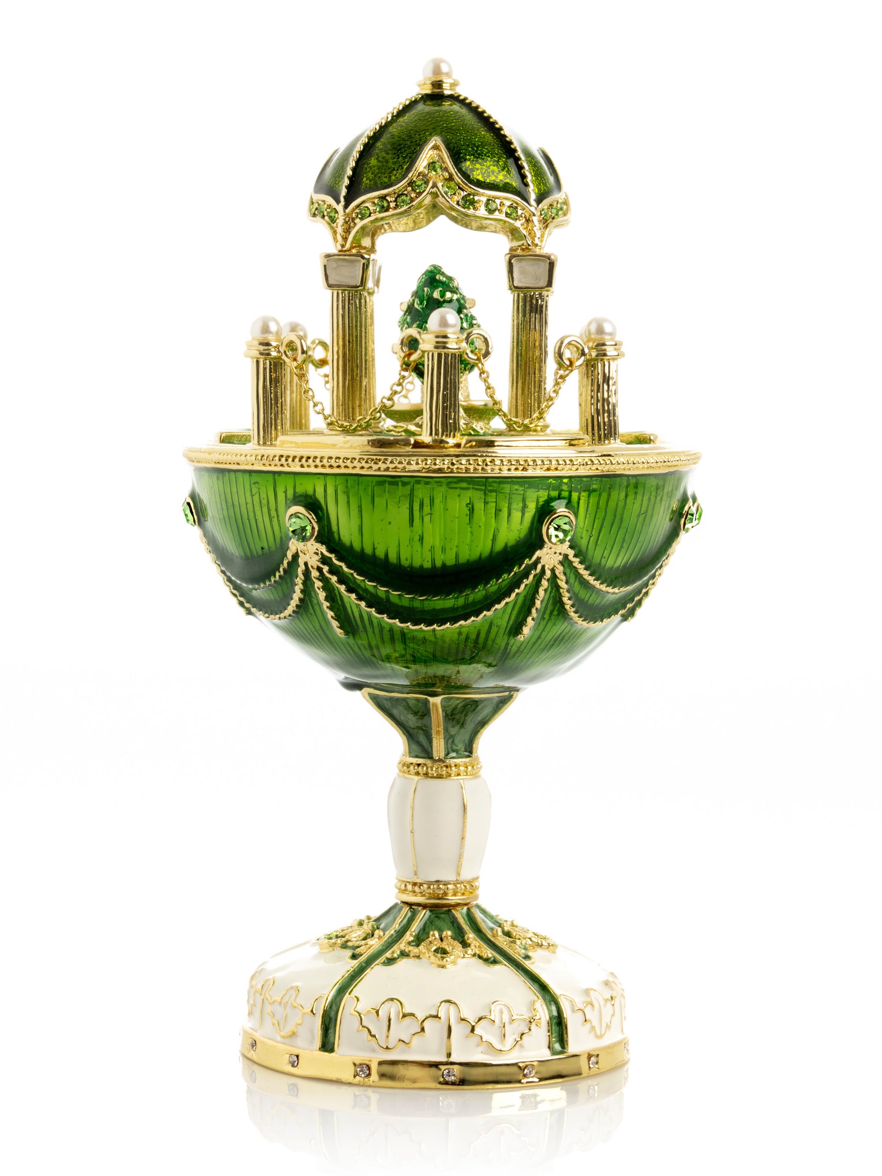 Keren Kopal Garden Pavilion Design Cupola Fountain Green Egg Limited Edition of 250 Trinket Box