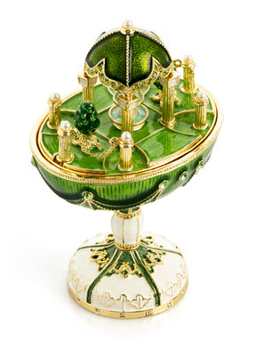 Keren Kopal Garden Pavilion Design Cupola Fountain Green Egg Limited Edition of 250 Trinket Box