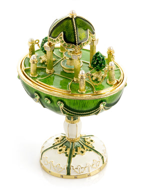 Keren Kopal Garden Pavilion Design Cupola Fountain Green Egg Limited Edition of 250 Trinket Box