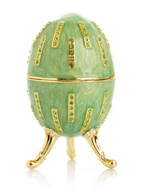 Keren Kopal Green Easter Egg with Flowers Hidden compartment