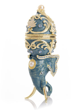 Keren Kopal Unique Easter Egg Elephant Pedestal