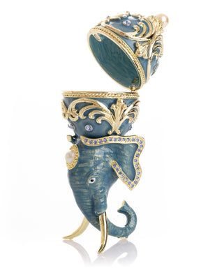 Keren Kopal Unique Easter Egg Elephant Pedestal