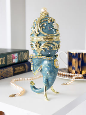 Keren Kopal Unique Easter Egg Elephant Pedestal