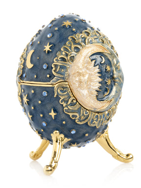 Keren Kopal Celestial Sun and Moon Egg Trinket Box