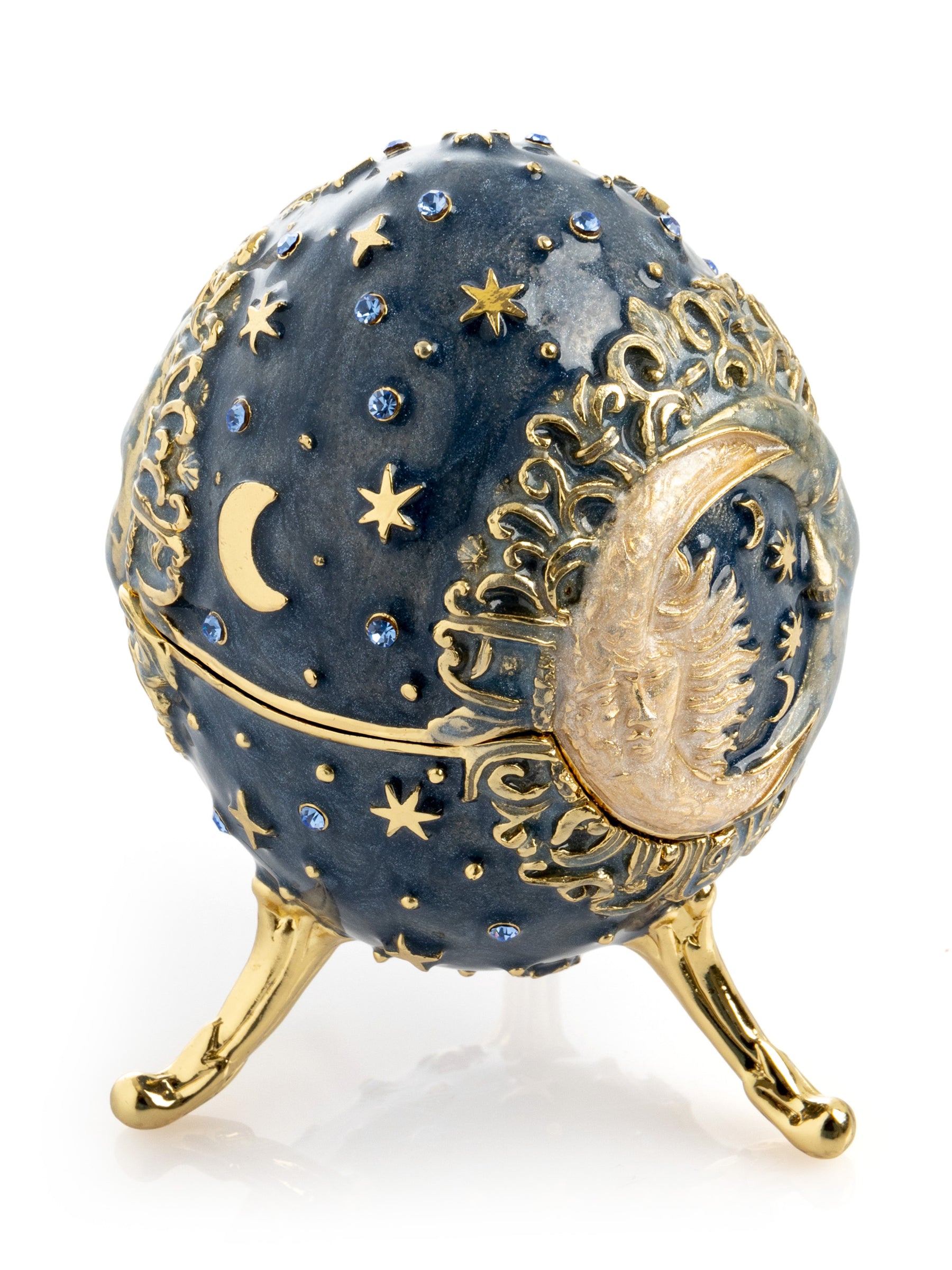 Keren Kopal Celestial Sun and Moon Egg Trinket Box
