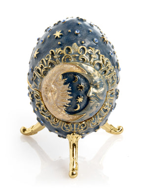 Keren Kopal Celestial Sun and Moon Egg Trinket Box