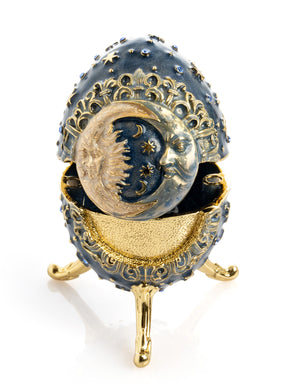 Keren Kopal Celestial Sun and Moon Egg Trinket Box
