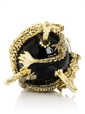 Keren Kopal Black Faberge Egg with Dragon