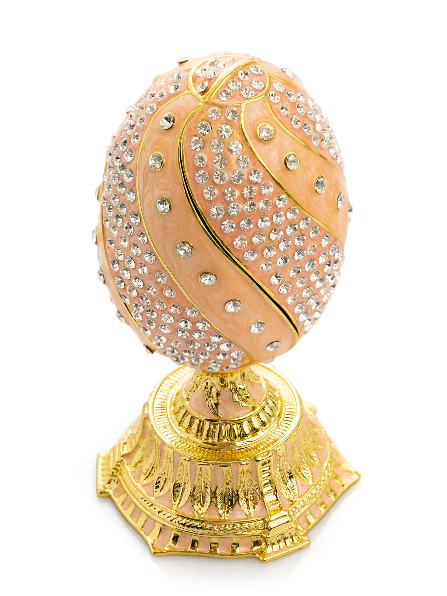 spiral salon pink Faberge Egg with flowers bouquet