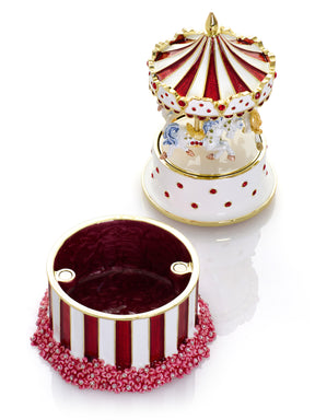 Keren Kopal Red Wind up Horse Carousel & trinket Box Limited Edition 1-250