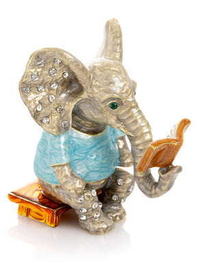 Keren Kopal Elephant Sitting and Reading a Book