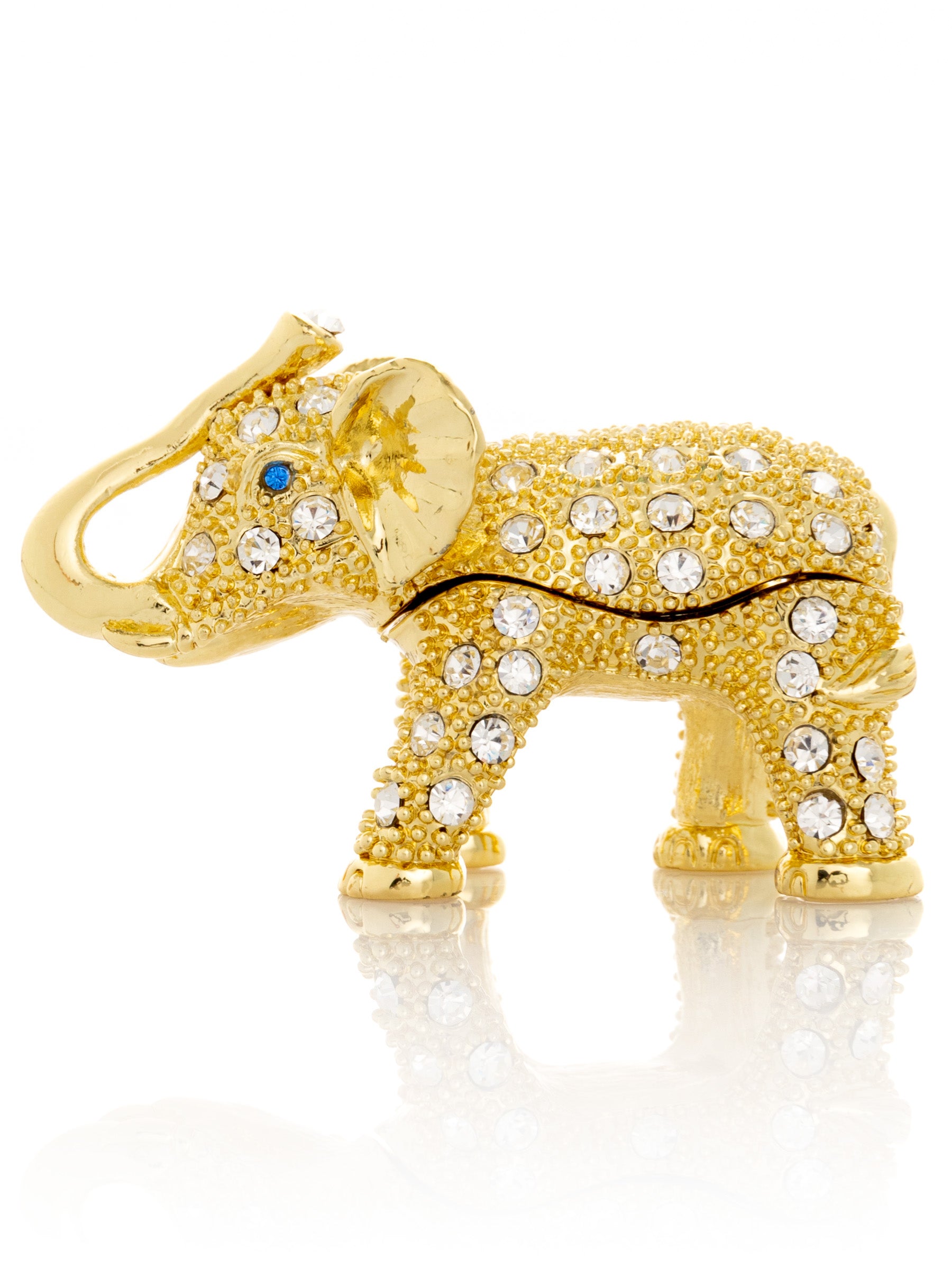 Golden Elephant with crystals