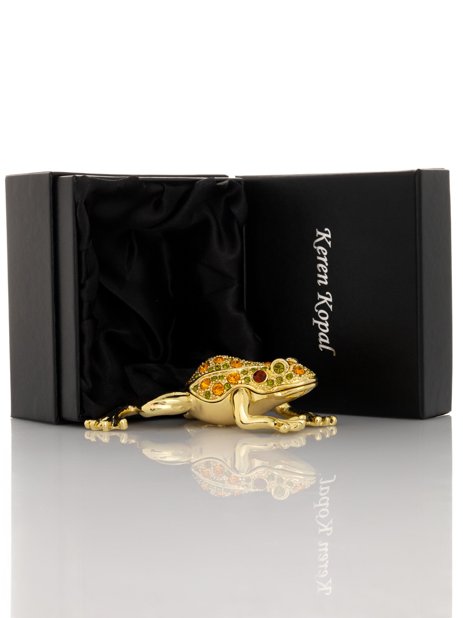 Golden Frog Trinket Box