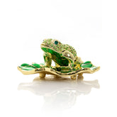 Keren Kopal Golden Frog on Green Leaf